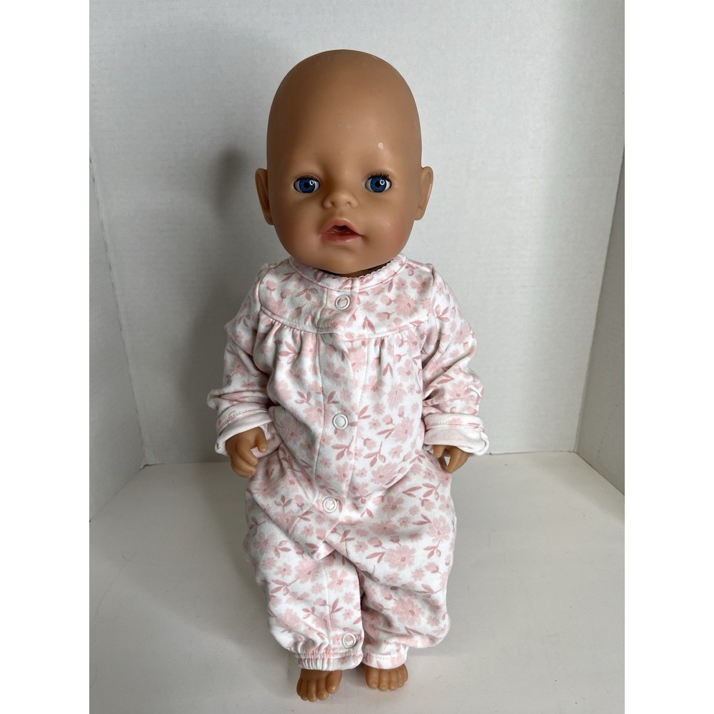 Zapf Creation BABY BORN Doll With Adorable Blue eyes & Pink Floral Outfit